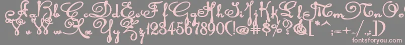 Rhalinabexp Font – Pink Fonts on Gray Background