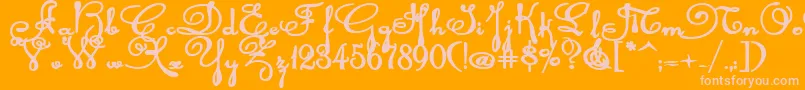 More about Rhalinabexp Font Rhalinabexp Font – Pink Fonts on Orange Background