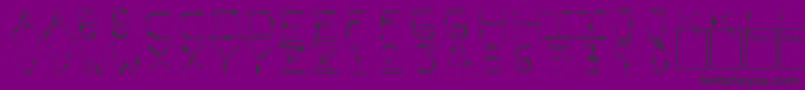 Шрифт PfVeryverybadfont7Liquid – чёрные шрифты на фиолетовом фоне
