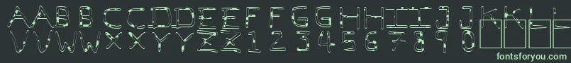 PfVeryverybadfont7Liquid Font – Green Fonts on Black Background
