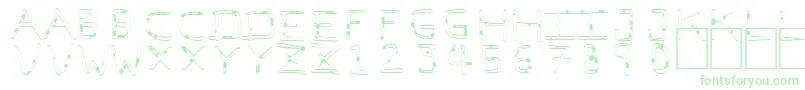 PfVeryverybadfont7Liquid-fontti – vihreät fontit valkoisella taustalla