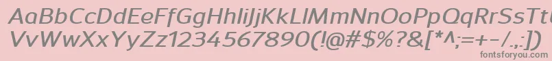SavileDemibolditalic Font – Gray Fonts on Pink Background