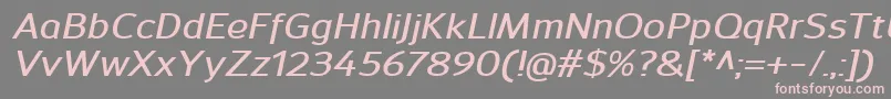 SavileDemibolditalic Font – Pink Fonts on Gray Background