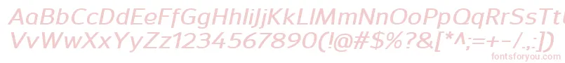 SavileDemibolditalic Font – Pink Fonts on White Background
