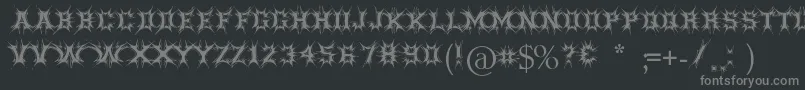 Threatened Font – Gray Fonts on Black Background