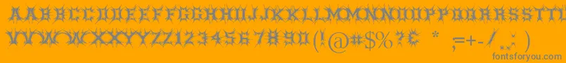 Threatened Font – Gray Fonts on Orange Background