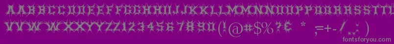 Шрифт Threatened – серые шрифты на фиолетовом фоне