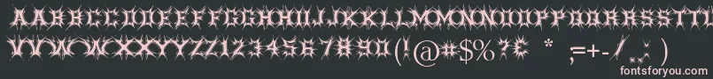 Threatened Font – Pink Fonts on Black Background