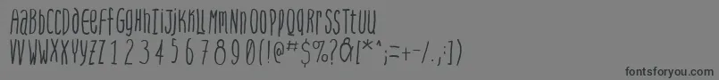 Steepquickhand-Schriftart – Schwarze Schriften auf grauem Hintergrund