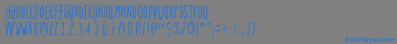 Steepquickhand-fontti – siniset fontit harmaalla taustalla