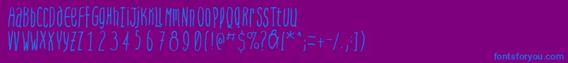 Steepquickhand Font – Blue Fonts on Purple Background