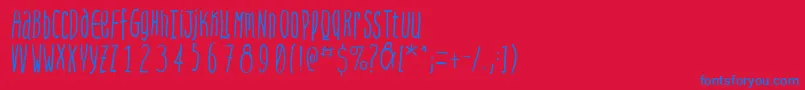 Steepquickhand Font – Blue Fonts on Red Background