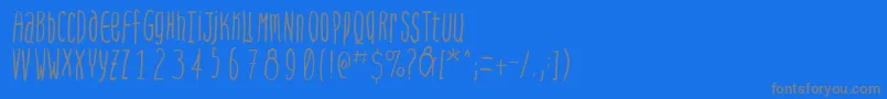 Steepquickhand Font – Gray Fonts on Blue Background