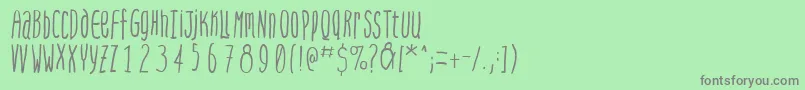 Steepquickhand Font – Gray Fonts on Green Background