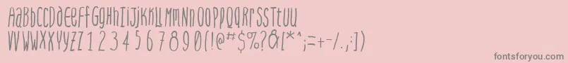 Шрифт Steepquickhand – серые шрифты на розовом фоне