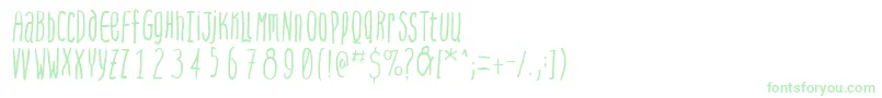Steepquickhand Font – Green Fonts on White Background