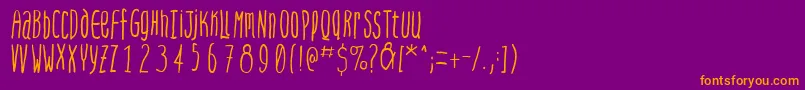 Steepquickhand Font – Orange Fonts on Purple Background