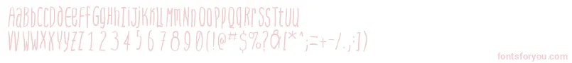 Steepquickhand Font – Pink Fonts on White Background