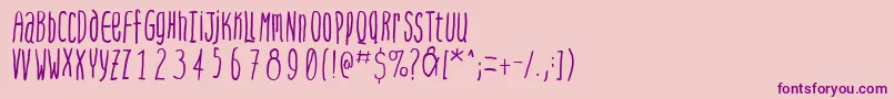 Steepquickhand Font – Purple Fonts on Pink Background