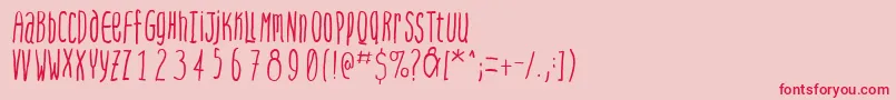 Steepquickhand Font – Red Fonts on Pink Background