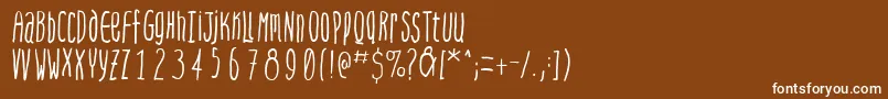 Steepquickhand Font – White Fonts on Brown Background