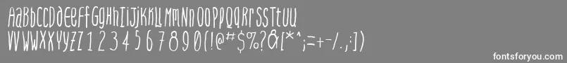 フォントSteepquickhand – 灰色の背景に白い文字