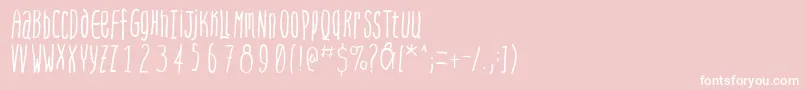 Steepquickhand Font – White Fonts on Pink Background