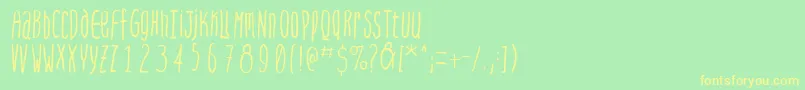 Steepquickhand Font – Yellow Fonts on Green Background