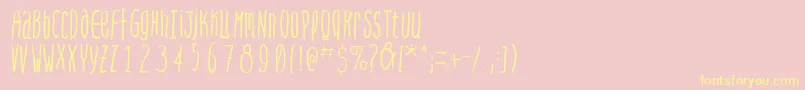 Steepquickhand Font – Yellow Fonts on Pink Background