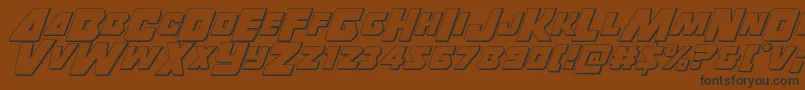 Thunderstrike3D Font – Black Fonts on Brown Background