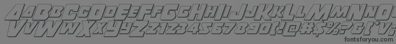 Thunderstrike3D Font – Black Fonts on Gray Background