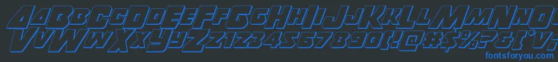 Thunderstrike3D Font – Blue Fonts on Black Background