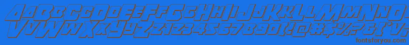 Thunderstrike3D Font – Brown Fonts on Blue Background