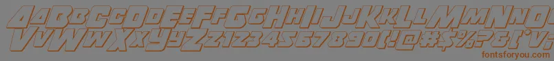 Thunderstrike3D Font – Brown Fonts on Gray Background