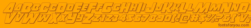 Thunderstrike3D Font – Brown Fonts on Orange Background