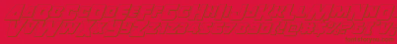 Thunderstrike3D Font – Brown Fonts on Red Background