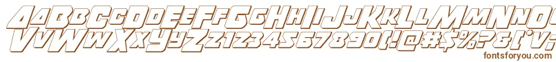 Thunderstrike3D Font – Brown Fonts on White Background