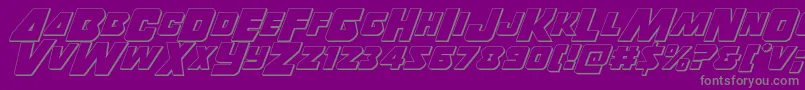Thunderstrike3D Font – Gray Fonts on Purple Background