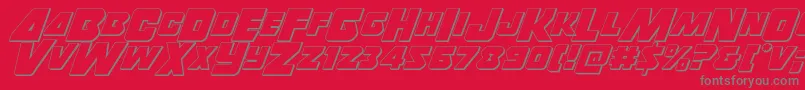 Thunderstrike3D Font – Gray Fonts on Red Background