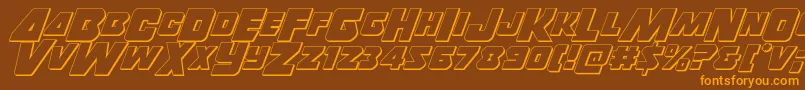 Thunderstrike3D Font – Orange Fonts on Brown Background