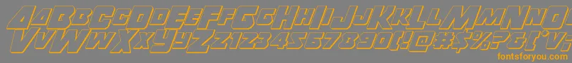 Thunderstrike3D Font – Orange Fonts on Gray Background