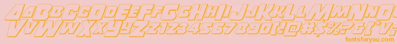 Thunderstrike3D Font – Orange Fonts on Pink Background