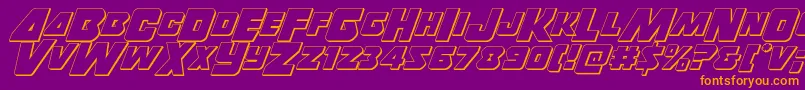 Thunderstrike3D Font – Orange Fonts on Purple Background