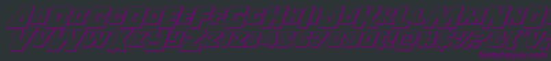 Thunderstrike3D Font – Purple Fonts on Black Background