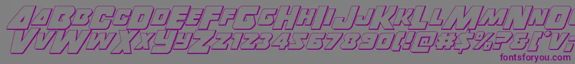 Thunderstrike3D Font – Purple Fonts on Gray Background