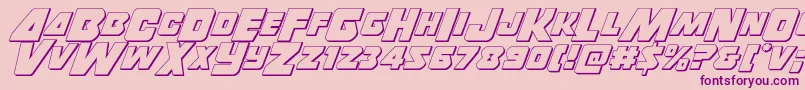 Thunderstrike3D Font – Purple Fonts on Pink Background