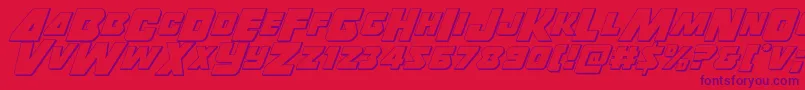 Thunderstrike3D Font – Purple Fonts on Red Background