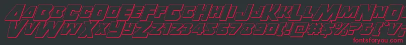 En savoir plus sur la police Thunderstrike3D Police Thunderstrike3D – polices rouges sur fond noir