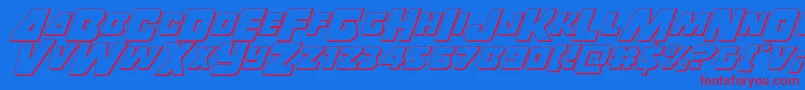 Thunderstrike3D Font – Red Fonts on Blue Background