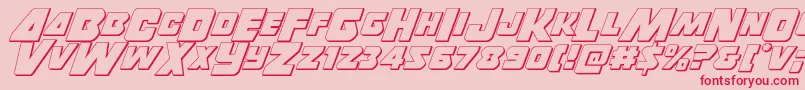 Thunderstrike3D Font – Red Fonts on Pink Background
